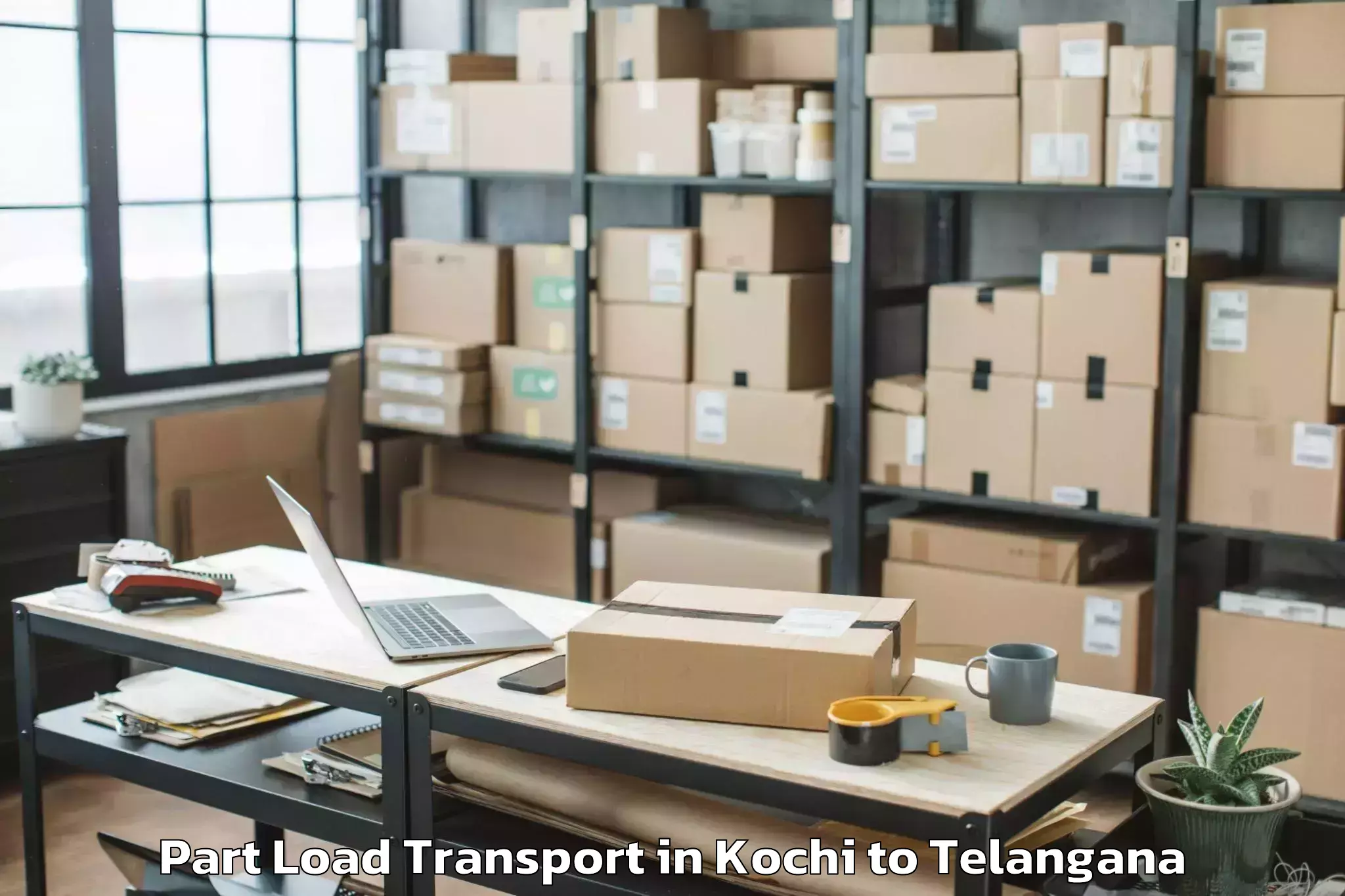 Trusted Kochi to Begumpet Airport Hyd Part Load Transport